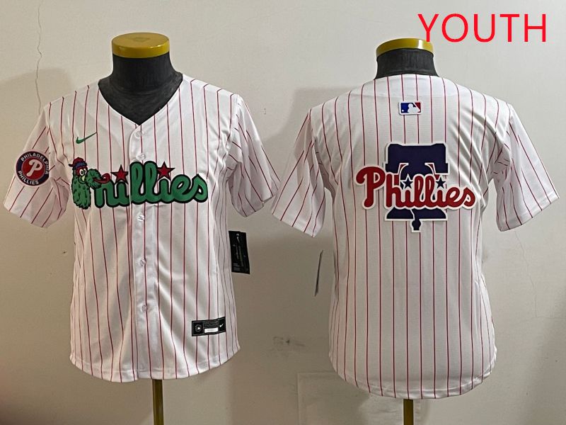 Youth Philadelphia Phillies Blank White three generations Joint Name Nike 2025 MLB Jersey style 6